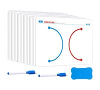 10 Pieces Brain Training Card, Left And Right Brain Development Training Card With 2 Pens And 1 Eraser Board, Sensory Trainings Coordination Cards Fine Motor Skills, Parent-Child Interaction Game