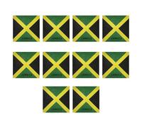 10 Pieces Breathable Unisex Bandana Headwear For Adults Kids Stylish Hip Hop Dance Accessories Jamaica Flag Pattern Trendy Flag Bandana