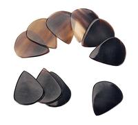 10 Pieces Buffalo Horn Guitar Picks for Bass Mandolin Banjo 0.8-1.2mm