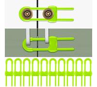 10 Pieces Cabinet Locks for Babies, U-Shaped Proofing Drawers Safety Child Locks Adjustable, Easy to Use Childproof Latch for Knob Handle on Kitchen Door Storage Cupboard Closet Dresser (Green)
