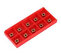 10 Pieces Carbide Lathe Inserts CCMT060204 HM YBC251 Cutting Blades for Semi Steel Machining Tool Bits with Plastic Case