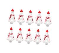 10 Pieces Christmas Juice Bottles Clear Beverage Container for Milk Drinking