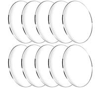 10 Pieces Clear Circle Acrylic Sheet, 1/8" Thickness, 5 Inch Plexiglass Circle Acrylic Disc Transparent Round Acrylic Blank Sign for Name Cards, Cricut Cutting, Painting and DIY Projects