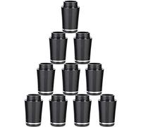 10 Pieces Collared Golf Iron Ferrule 0.355'' Taperd 0.370'' Flat Compatible with Callaway X Prototype, Razr X Muscleback, Razr X Tour CB Irons X Series Jaws CC Forged Wedges (ChromeRing-0.370)