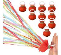 10 Pieces Colorful Hand Throw Streamers Party Poppers Streamers No Mess Confetti Crackers Poppers Party Streamers Paper Decor for Party New Years Birthday Wedding Graduation Celebrations (Style A)