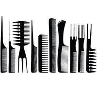 10 Pieces Comb Hair Plastic Brushes Set Styling Accessories