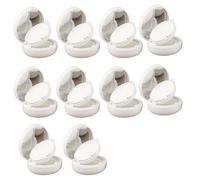 10 Pieces Cosmetic Jars 15g Travel Size White Empty Cushion Compacts With Tight Lid Empty Air Cushions Boxes Travel Friendly Cosmetic Compact Cases