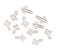 10 Pieces Cross-Shaped Metal Office Paper Clips Ticket Clamps Bookmarks