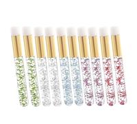 10 Pieces Crystal Lash Shampoo Brushes Glitter Eyelash Extension Cleanser Brush with Container Facial Nose Pore Deep Cleaning Brush Lash Shampoo for Lash Extensions Cosmetic Lash Cleanser Brush,5 Colo