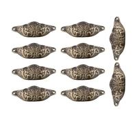 10 Pieces Cup Pull Handles Shell Shape for Kitchen Cabinets Drawers Dressers with Mounting Screws Alloy Construction and Reliable