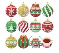 10 Pieces Diamond Painting Coasters, Diamond Painting Coasters with Stand, 5D DIY Diamond Painting Coaster Christmas for DIY Table Decorations