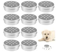 10 Pieces Dog Scent Work Tins,Scent Work For Dogs Equipment,Dog Scent Training Kit,Dog Fragrance Nose Odour Container,Aluminum Scent Training Tins with Ventilation Holes for Puppy Fragrance Training