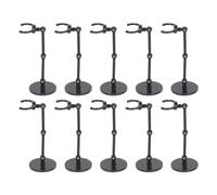 10 Pieces Doll Stands Display Holders Doll Support Frame Action Figure Stand for 6 Inch Model Suitable for Anime Figure Collection Great Home Decoration (Black)