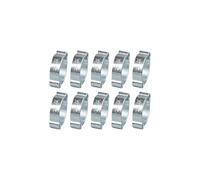 10 Pieces Double Ear Pipe Clamps Ideal for Machinery Oil Rustproof Steel Hose Clamp
