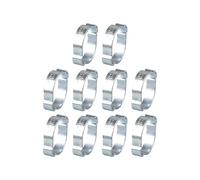 10 Pieces Double Ear Pipe Clamps Ideal for Machinery Oil Rustproof Steel Hose Clamp