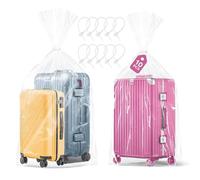 10 Pieces Extra Large Clear Plastic Bags, 100×152cm Heavy Duty Large Suitcase Storage Bags Giant Storage Bags with Re-useable Cable Ties for Luggage, Suitcase,Furniture (Include 10 Ties)