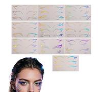 10 Pieces Eye Makeup Stickers Decorative Decals for Eyes | Masquerade Face Decals for Women, Ladies, Wife, Artists, Home, Salon, Parties, Themed Events, Carnival, Clubs
