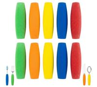 10 Pieces Foam Grip Tubing - Utensils Grip Tubing, Cutlery Padding Grips Built Up Handle, Adaptive Utensils Grip Tubing Cover,Built up Grip Aid for Utensils,Tools for Elderly, Disabled, Handicapped