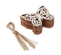 10 Pieces for Butterfly Shape Natural Wood Slices for Creative Wooden Ornament Hangings Photography Props Christmas Home