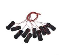 10 Pieces For HO Scale Illuminated Model Train Cars 1:87 to 1:100, 45x16x11mm Pre-Wired with 6V Bulbs for TT Layouts and Dioramas, Random Style and Color