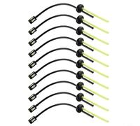 10 Pieces Fuel Hose Pipe With Filter Kit Compatible With General Mower And Trimmer Parts Yellow Black Abs Material For Outdoor Power Equipment Repair Replacement 21cm Main Line