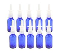 10 Pieces Glass Empty Refillable Nasal Spray Bottles Fine Mist Vials 30ml Blue