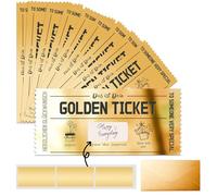 10 Pieces Golden Ticket Surprise Scratch Off Cards with Envelopes,Make Your Own Special Cards for Birthday,Gifts for Girlfriend,Wife,Valentine's Day,Wedding Card,Christmas Card