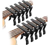 10 Pieces Guitar Clamp Capo Aluminum Metal Universal Electric Guitar Capo Clamp for Various Types Lightweight String Instrument