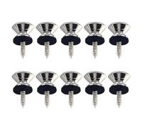 10 Pieces Guitar Strap Lock Buttons Metal Pin Safety Clasp Belt Buckle for Guitar Bass Ukulele