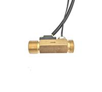 10 Pieces Hall Effect Water Flow Sensor with Temperature Sensor 1-30L/min Male G1/2 DN15mm