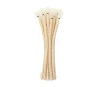 10 Pieces Handmade African Dreadlocks Extended Human Hair for Women Men Children Natural Hair Wefts for Various Hairstyles Durable Afro Dreadlocks Extensions for Everyday and Party