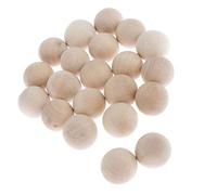 10 Pieces Hardwood Balls Solid Natural Beech Wooden Balls Beads Crafts Making 30mm