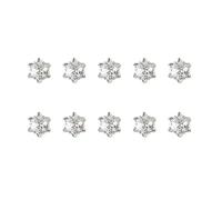 10 Pieces Heart Rhinestones Pointed Bottom Crystal Clear Nails Art Decorations For Women