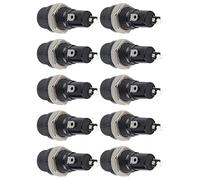 10 Pieces Holder Housing Panel Mount Screw Cap Holder Housing for Radio Glass Tube 5 x 20 mm