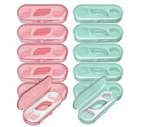 10 Pieces Holy Rose Travel Dental Floss Case-Micro Floss toothPicks-Portable Flossers Cases Contains Floss Stick 100 Count Sealed for Easy Storage (Green+Pink)