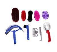 10 Pieces Horse Grooming Kit Equestrian Deluxe Horse Grooming Brush Comb