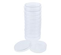 10 Pieces Laboratory Plastic Petri Dish Sterile Cell Tissue Culture Dishes - Clear AOD (75mm)