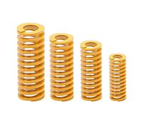 10 Pieces, Light Load Compression Mould Die Spring, 16mm Outer Diameter, 20-100mm Long, Heated Bed Springs, TF16*8*L, Yellow(55mm)