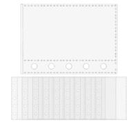 10 Pieces M5 5-Ring Binder Inserts,Sheet Protectors,Clear Document Sleeves for Professionals Travelers Artists Teachers Project Managers Administrative Staff Students School Office Cards