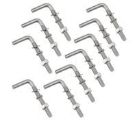 (10 Pieces) M5x150mm L Shaped Threaded Bolt Kits 304 Stainless Steel Foundation Anchor Bolts Square Screws Hooks For Hanging
