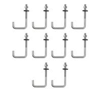 (10 Pieces) M6x60x100mm Roof Anchor Bolt 304 Stainless Steel J Hook Wall Hook Long Shank Hooks With Hex Nut Concrete Anchors Screws