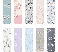 10 Pieces Magnetic Bookmarks Magnet Page Markers Assorted Book Markers Set for Students Reading (Floral Syle, 2.3 x 0.8 Inch)