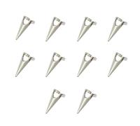 10 Pieces Metal Hair Parting Ring Adjustable Hair Selecting Tool for Salon Hair Extensions Braiding Styling Halloween Cosplay (Silver)