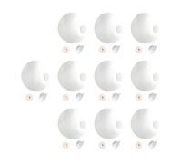 10 Pieces Milky Blank Skins Empty Stress Ball D-IY Kit, Blank Pressure Ball Skin D-IY Kit, Vacuum Squishy Stress Balls Expander Tool With Empty Skinbase, Lid For Sensory And Stress Relief