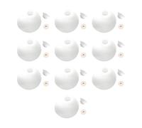 10 Pieces Milky Blank Skins Empty Stress Ball D-IY Kit, Blank Pressure Ball Skin D-IY Kit, Vacuum Squishy Stress Balls Expander Tool With Empty Skinbase, Lid For Sensory And Stress Relief