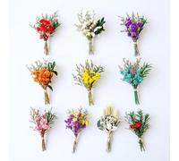 10 Pieces Mini Dried Flowers Bouquet Natural Small Dried Flower Bouquets Set for Crafts DIY Boho Home Decor Gift Wrapping Scrapbooks Small Vase and Photo Album Decoration (AA)