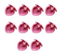 10 Pieces Mirrored Equipped Heart Cosmetic Cases Set Small Travel Lipstick Holders Storage Box for Beauty Essential Reusable Lipstick Pots