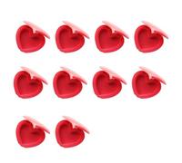 10 Pieces Mirrored Equipped Heart Cosmetic Cases Set Small Travel Lipstick Holders Storage Box for Beauty Essential Heart Design Cosmetic Accessory