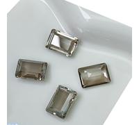 10 Pieces Nail Art Charms Nail Rhinestones Charms Rectangular Crystal Art Decorations For Acrylic Nails
