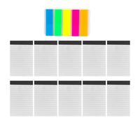 10 Pieces Notepads and 1 Piece Index Stickers, Memo Pads, Portable Notebooks, Mini Notebooks, Memos, Study and Office Supplies